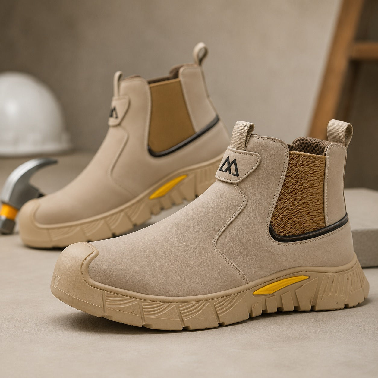 Slip on Steel Toe Safety Shoes Welding Work Boots for Men Women Puncture Proof Steel Toe Work Boots Outdoor Security Boots Men ﻿